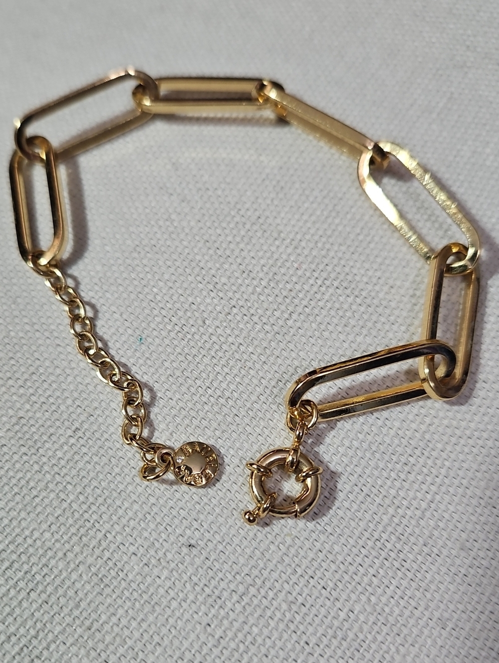 BaubleBar Gold Link Paperclip Bracelet
